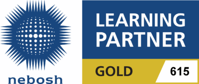 NEBOSH Gold Learning Partner badge representing HCS Safety's commitment to high standards in health and safety training.